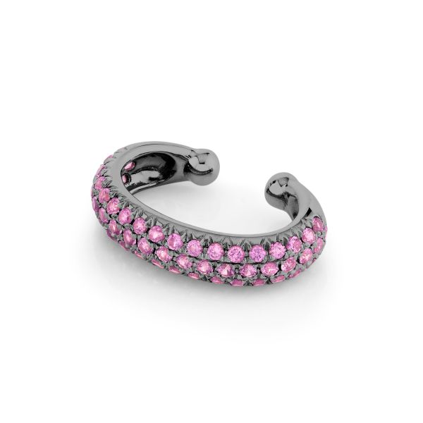 LIGHT PINK SAPPHIRE JUMBO PAVE EAR CUFF