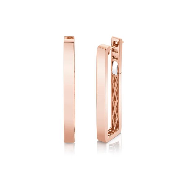 SOLID GOLD LONG DECO LINK HUGGIES