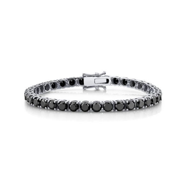 BLACK DIAMOND TENNIS BRACELET, 12cts