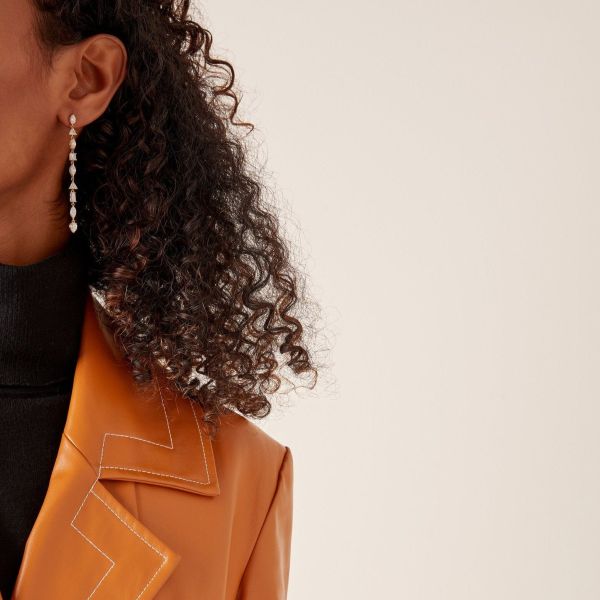 READY TO SHIP MIXED DIAMOND DROP EARRINGS, 14CTS