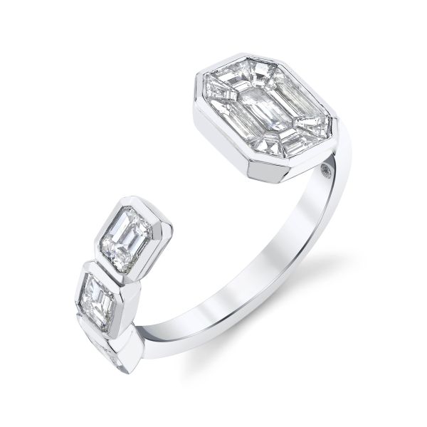 DIAMOND EAST WEST FLOATING RING