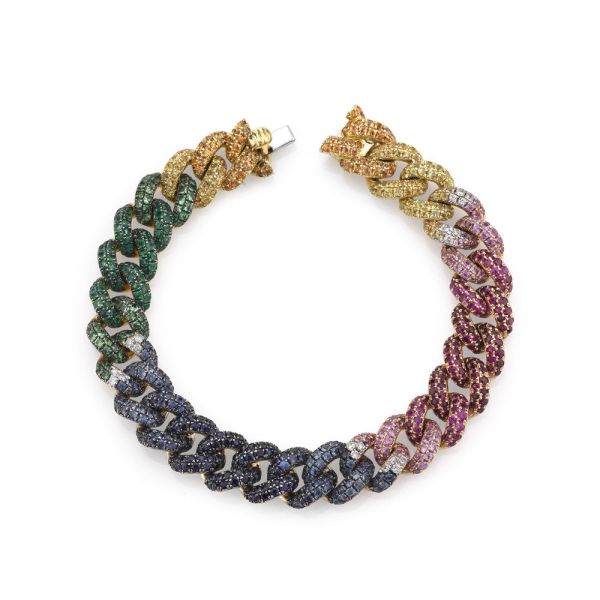 RAINBOW PAVE ESSENTIAL LINK BRACELET