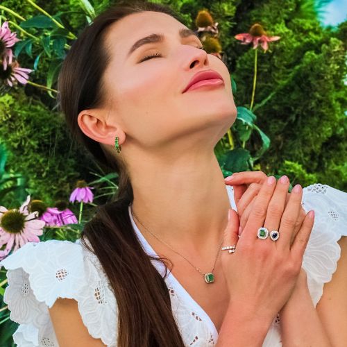 Sapphire, Emerald & Diamond Ring Forest River