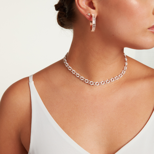 WHITE TOPAZ ETERNITY HOOPS