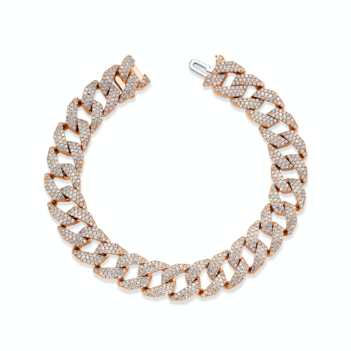 DIAMOND PAVE GEO LINK BRACELET