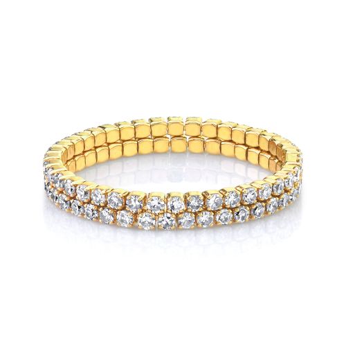 DIAMOND 2 THREAD STACK RING