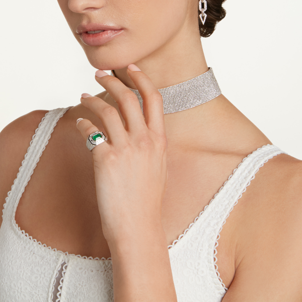 EMERALD & MIXED DIAMOND CHAMPIONSHIP RING