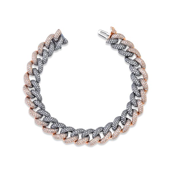 DIAMOND PAVE TWO-TONE ESSENTIAL LINK BRACELET