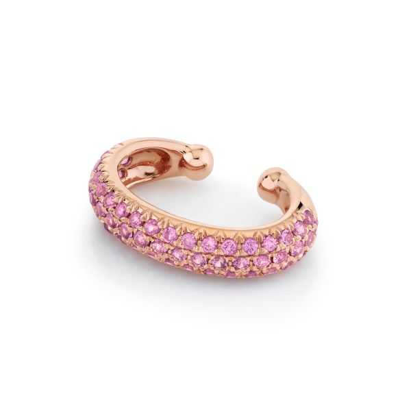LIGHT PINK SAPPHIRE JUMBO PAVE EAR CUFF