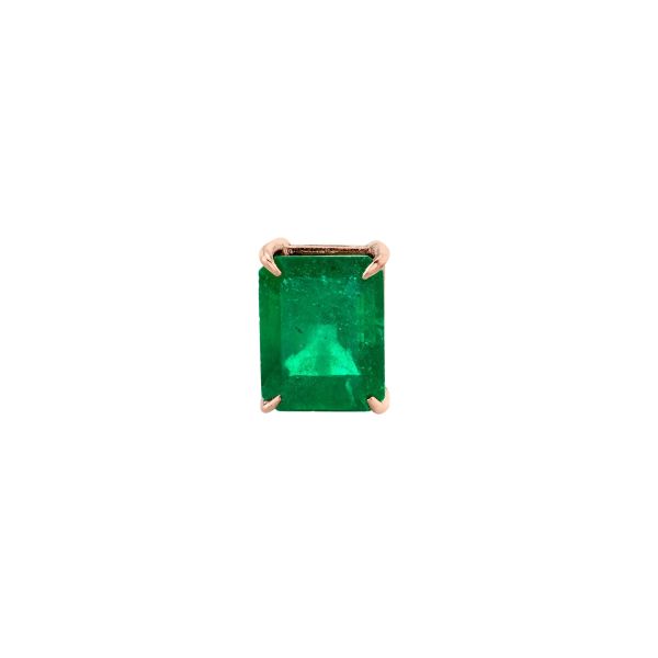 SINGLE EMERALD STUD, 3cts