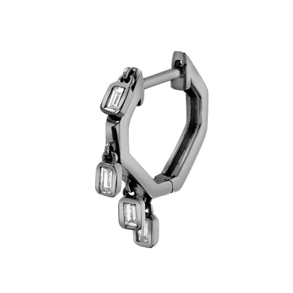 SINGLE MINI BAGUETTE DROP HUGGIE