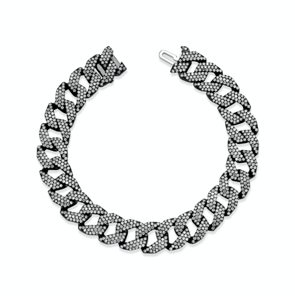 DIAMOND PAVE GEO LINK BRACELET