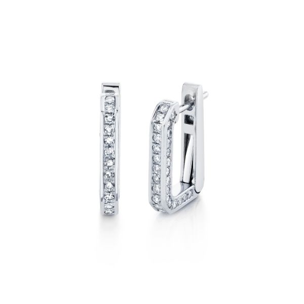 DIAMOND 3 IN 1 PAVE GRADUAL DECO LINK DROP EARRINGS