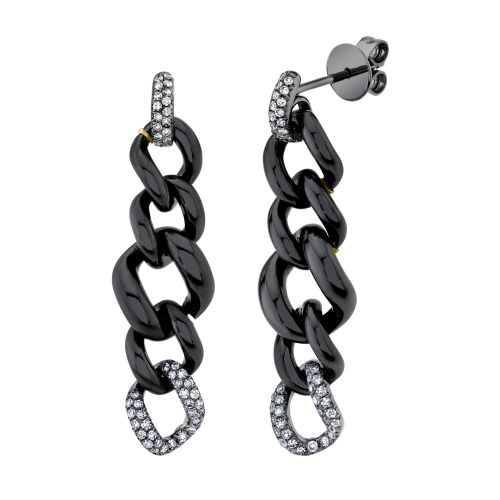 READY TO SHIP MIXED CERAMIC LINK DROP EARRINGS