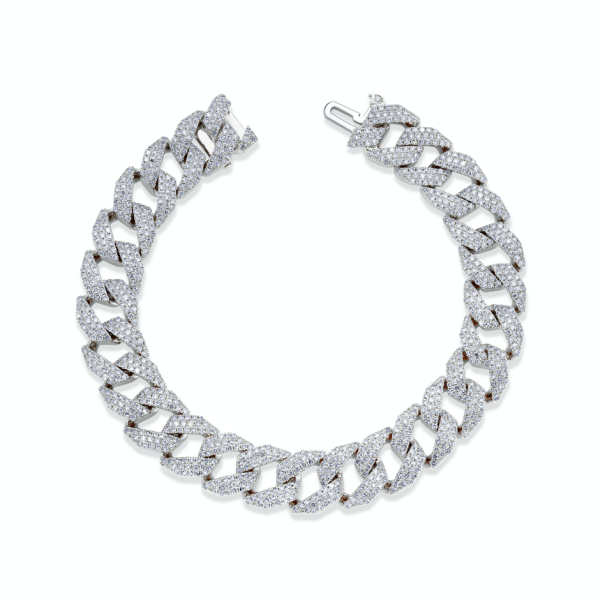DIAMOND PAVE GEO LINK BRACELET