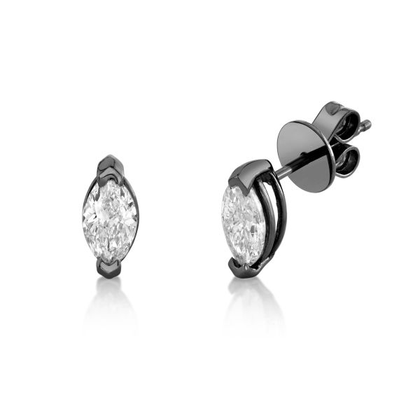 DIAMOND MARQUISE STUDS