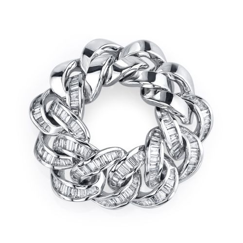 DIAMOND PARTIAL BAGUETTE ESSENTIAL LINK RING