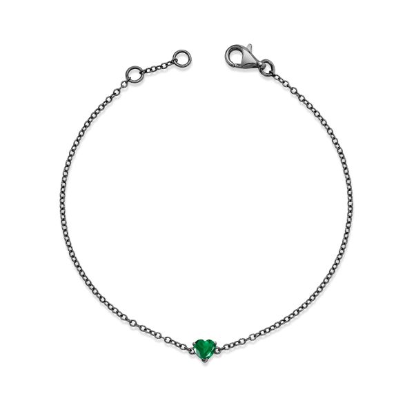 EMERALD BABY HEART BRACELET