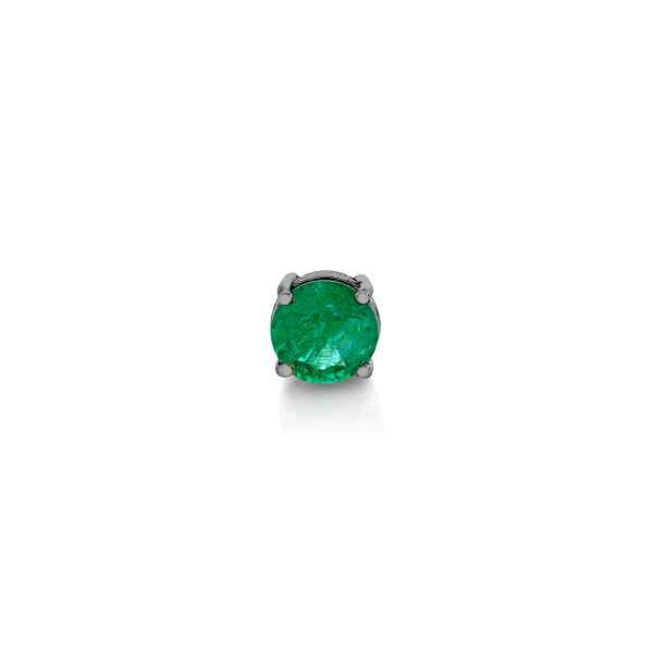 SINGLE ROUND EMERALD STUD