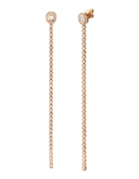 READY TO SHIP DIAMOND XL STICK BEZEL EARRINGS