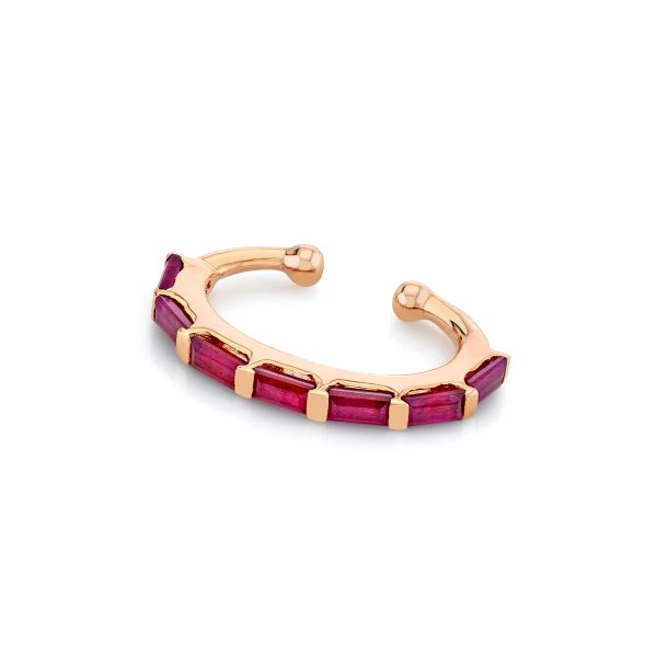 RUBY BAGUETTE EAR CUFF