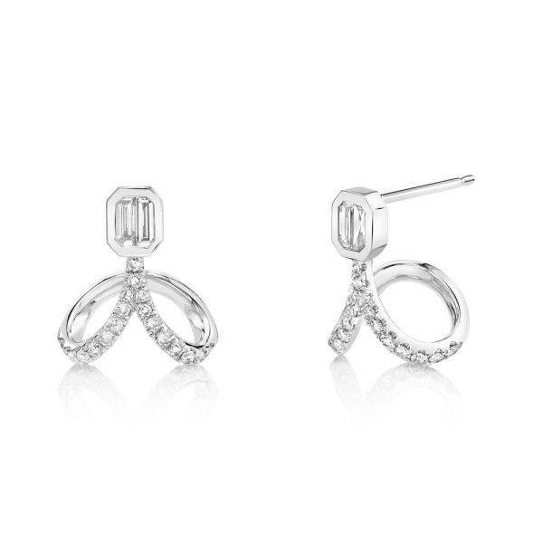 DIAMOND UPSIDE DOWN DROP STUDS