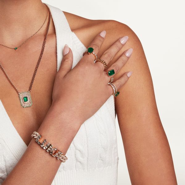 SOLID GOLD MINI LINK RING