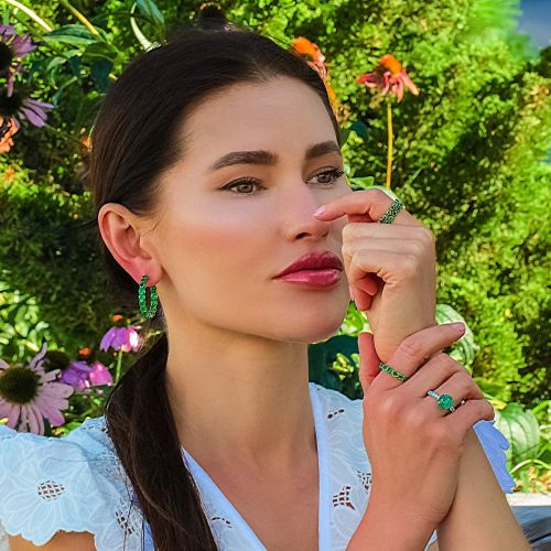 Emerald Earrings Hydra