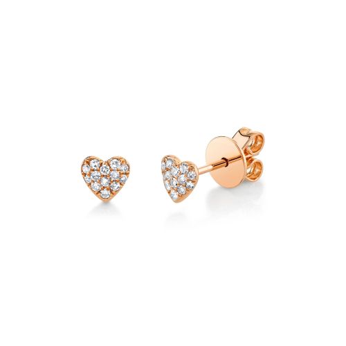 MINI ME DIAMOND PAVE BABY HEART STUDS