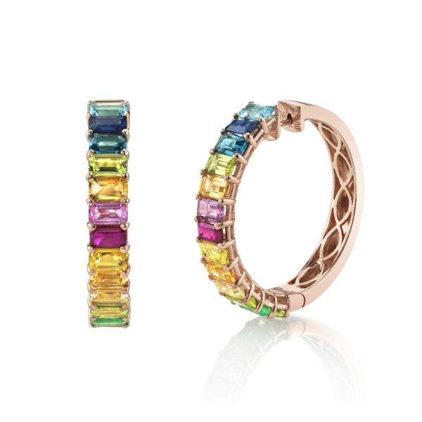 RAINBOW ETERNITY HOOPS