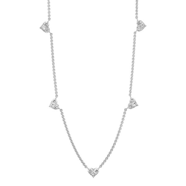 DIAMOND 5 HEART NECKLACE