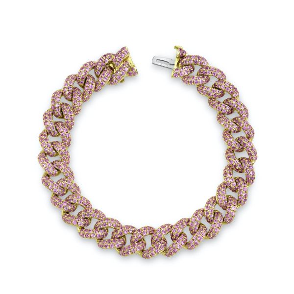 PINK SAPPHIRE PAVE ESSENTIAL LINK BRACELET