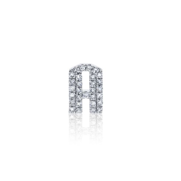DIAMOND SINGLE PAVE INITIAL STUD
