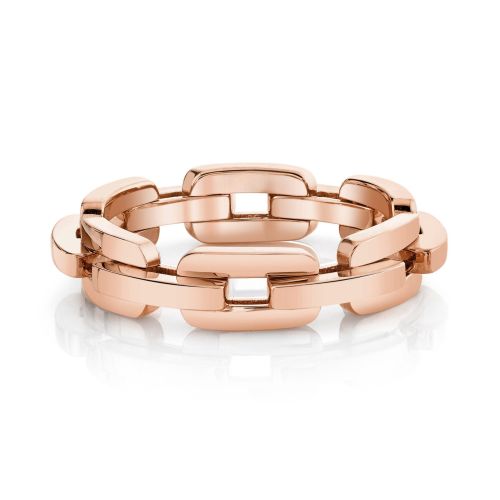 SOLID GOLD MINI DECO LINK RING