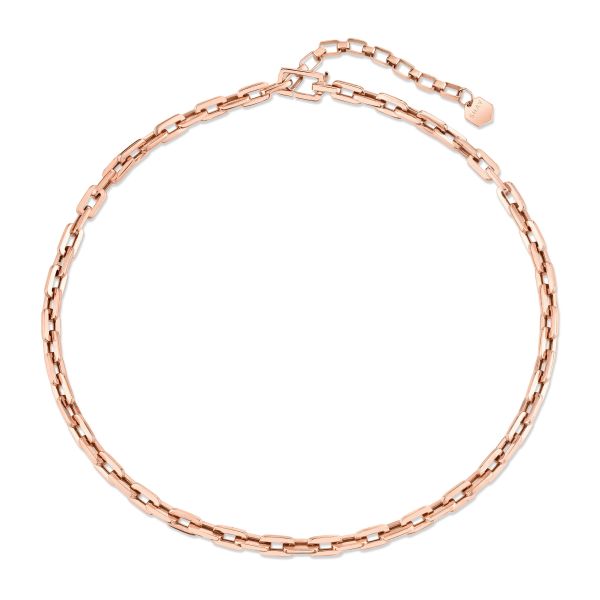 SOLID GOLD MINI DECO LINK NECKLACE