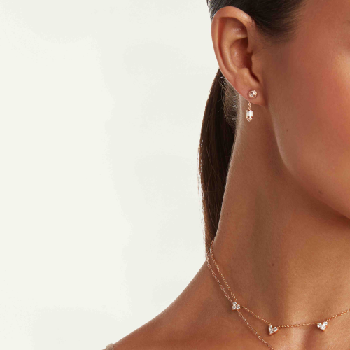 SINGLE DIAMOND DROP RIPPLE STUD