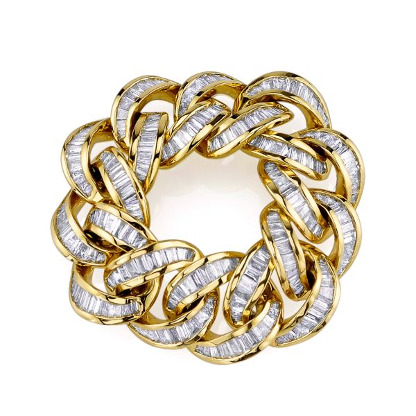 DIAMOND BAGUETTE ESSENTIAL LINK RING