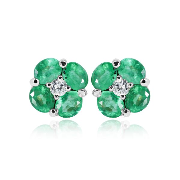 Emerald & Diamond Earrings Chloris
