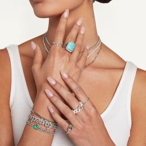 AMAZONITE PORTRAIT GEMSTONE RING