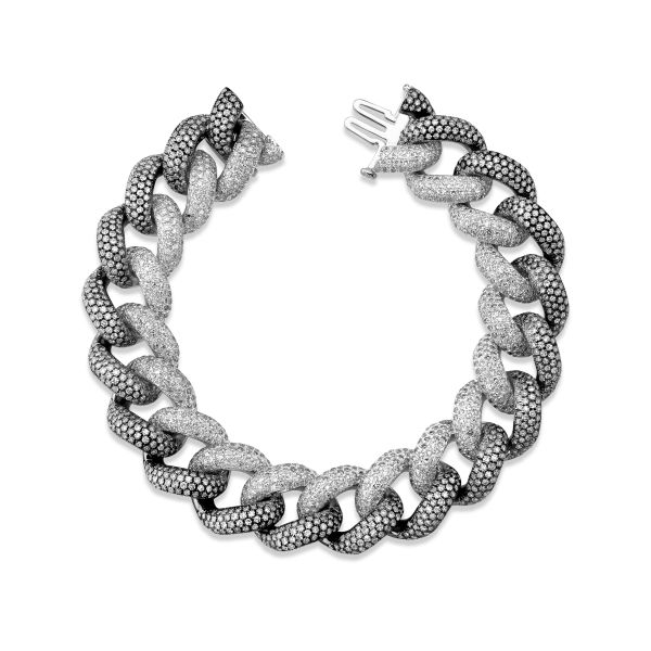 TWO-TONE JUMBO PAVE LINK BRACELET