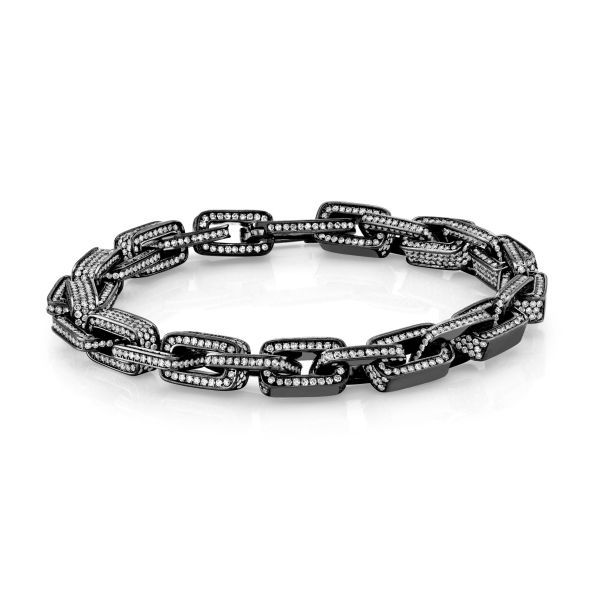 DIAMOND PAVE DECO LINK BRACELET
