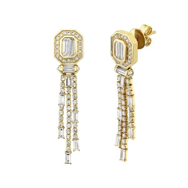READY TO SHIP DIAMOND ILLUSION DROP EARRINGS