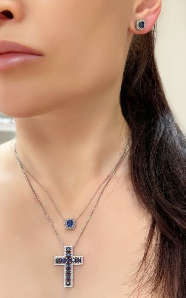 Sapphire & Diamond Necklace Eos