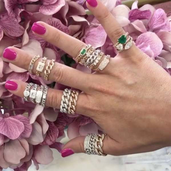 RUBY RECTANGLE BABY LINK RING