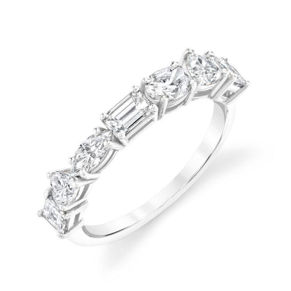MIXED DIAMOND HALF ETERNITY BAND