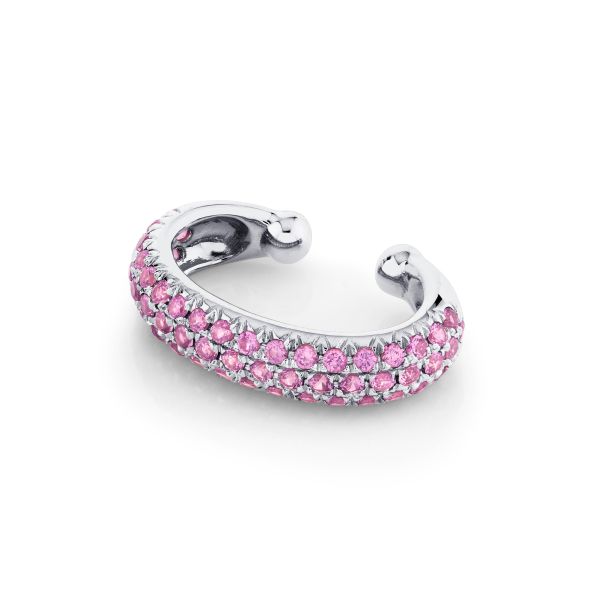 LIGHT PINK SAPPHIRE JUMBO PAVE EAR CUFF
