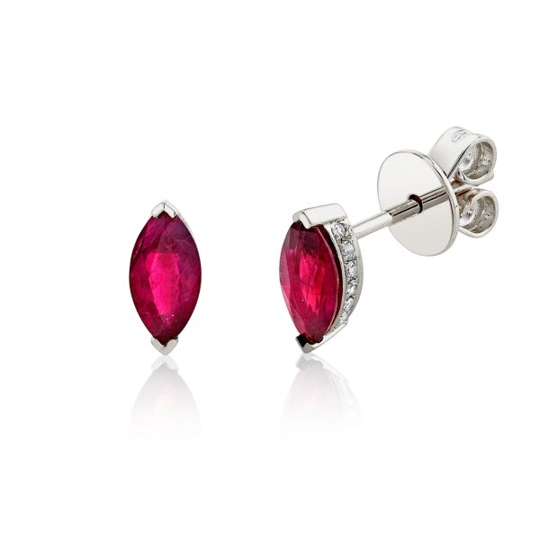 RUBY MARQUISE STUDS