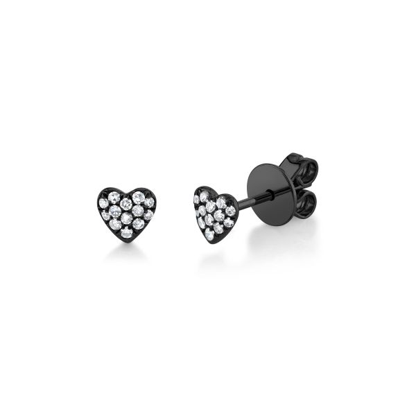 MINI ME DIAMOND PAVE BABY HEART STUDS
