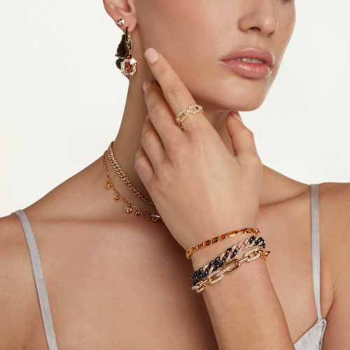 DIAMOND PAVE FLAT GEO LINK RING