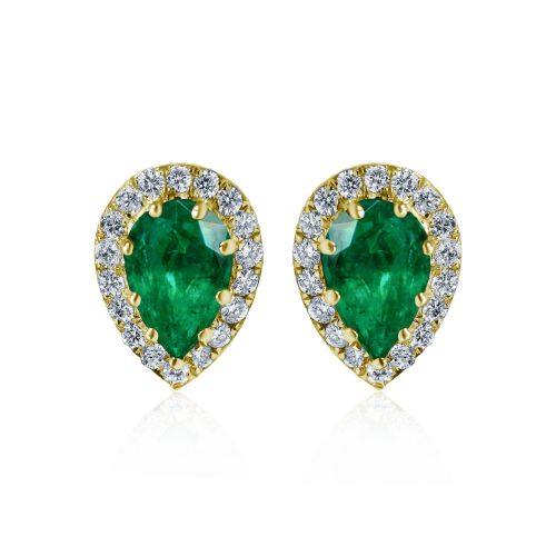 Emerald & Diamond Earrings Ceres